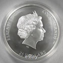 2017 Cook Islands $25 Dollar Silver. 999 5oz. Mt. Everest 7 Summits Coin AG645