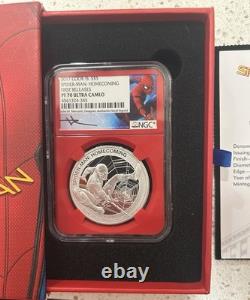 2017 Cook Islands $5 Marvel Spider-Man Homecoming 1oz. 999 Silver Proof NGC PF70