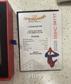 2017 Cook Islands $5 Marvel Spider-Man Homecoming 1oz. 999 Silver Proof NGC PF70
