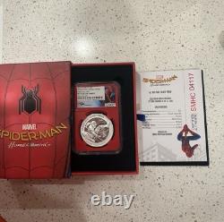 2017 Cook Islands $5 Marvel Spider-Man Homecoming 1oz. 999 Silver Proof NGC PF70