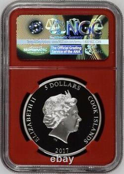 2017 Cook Islands $5 Proof Spider-man Homecoming Silver Ngc Pf70ucam 3,942/5000