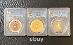 2017 Cook Islands $5 SCARAB SELECTION 3x1 Oz Silver Coins Set PCGS PR70DCAM