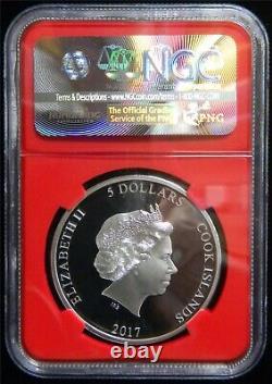 2017 Cook Islands $5 Spiderman 1oz. 999 Silver NGC PF70 Ultra Cameo #SP131