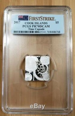 2017 Cook Islands $5 Time Capsule 1 oz. Silver Proof FIRST STRIKE PCGS PR70DCAM
