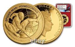 2017 Cook Islands Gold $200 Spider-Man Homecoming PF70 UC FDOI NGC Coin Signed