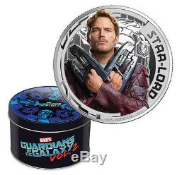 2017 Cook Islands Marvel Guardians Galaxy Star Lord Silver Proof OGP SKU46087