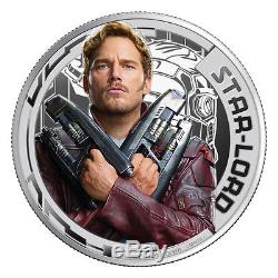2017 Cook Islands Marvel Guardians Galaxy Star Lord Silver Proof OGP SKU46087