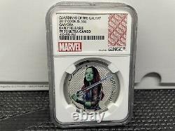 2017 Cook Islands Marvel Guardians Of The Galaxy Silver Coin Set NGC PF 70 ER