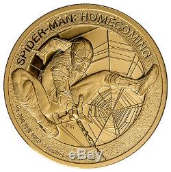 2017 Cook Islands Marvel Spider-Man Homecoming 1 oz Gold Proof $200 OGP SKU48307