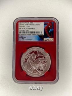 2017 Cook Islands Marvel Spider-Man Homecoming NGC PF70 Ultra Cameo Mercanti