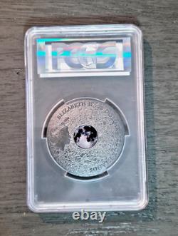 2017 Cook Islands Moon Antique Finish PCGS MS70 333 Mintage. 3oz. 999 Silver