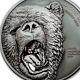 2017 Cook Islands North American Predators Grizzly Bear 2 oz. 999 Silver Coin