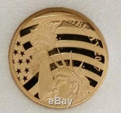 2017 Cook Islands Peace Liberty $5 1/10th oz. 24 Fine Gold Coin