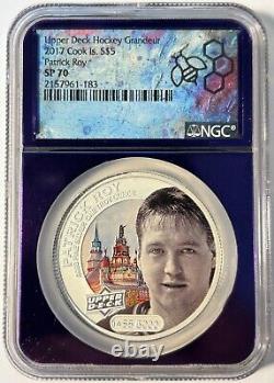 2017 Cook Islands S$5 Patrick Roy 1 Oz Silver Hockey Upper Ngc Sp 70 Mintage 5k