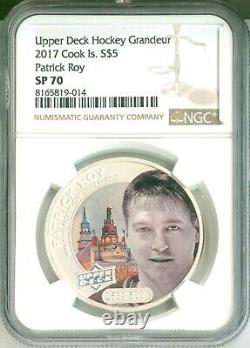 2017 Cook Islands S$5 Upper Deck Hockey Grandeur Patrick Roy #2569/5000 NGC SP70