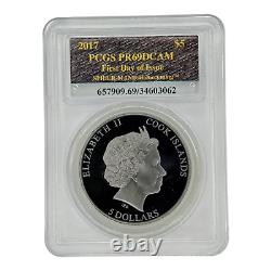 2017 Cook Islands SPIDERMAN Homecoming PR69 DCAM FDOI Silver Proof Coin 5A