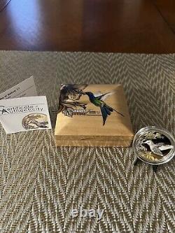 2017 Cook Islands Shades of Nature Hummingbird $5 Silver Proof, 25 grams