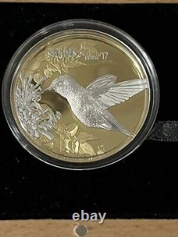 2017 Cook Islands Shades of Nature Hummingbird $5 Silver Proof, 25 grams