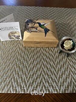2017 Cook Islands Shades of Nature Hummingbird $5 Silver Proof, 25 grams