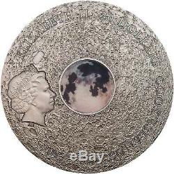 2017 Cook Islands Silver $20 Moon Meteorite MS70 ANTIQUED NGC Coin POP=4