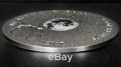 2017 Cook Islands Silver $20 Moon Meteorite MS70 ANTIQUED NGC Coin POP=4