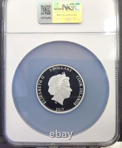 2017 Cook Islands Silver 5 Dollars Wizard Of Oz Ngc Pf 69 Ultra Cameo Rare Gem