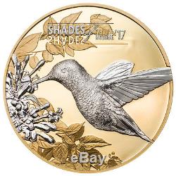 2017 Cook Islands Silver $5 Hummingbird Gilt PF70 UC ER NGC Coin #001 RARE
