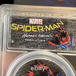2017 Cook Islands Spider-Man Homecoming PCGS PR70 Silver Coin First Day of Issue