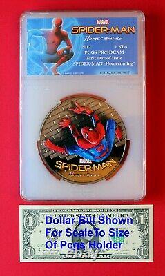 2017 Cook Islands Spider-Man Homecoming Proof 1 Kilo Silver PCGS PR69 FDI, RARE