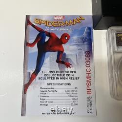 2017 Cook Islands Spider-Man Homecoming Silver Coin 1oz PCGS PR69DCAM