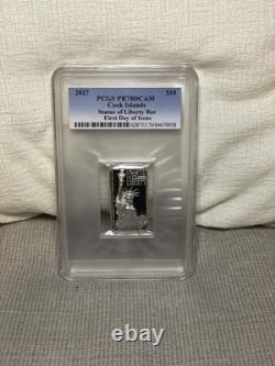 2017 Cook Islands Statue Of Liberty 2 Oz. 999 Silver Pcgs Proof 70 Dcam