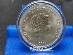 2017 Cook Islands Upper Deck Colorized Daniel Sedin 1 Oz Silver Round 966
