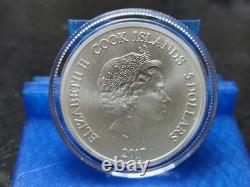 2017 Cook Islands Upper Deck Colorized Dylan Larkin 1 Oz Silver Round 1089