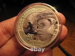 2017 Cook Islands Upper Deck Hockey Dylan Larkin 1 Troy Oz. 999 Silver Coin