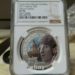 2017 Cook Islands Wayne Gretzky / Upper Deck. 9999 coin NGC SP Specimen 70 POP 5