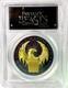 2017 FANTASTIC BEASTS 1 oz Black Pure Silver Proof Gilt Coin PCGS PR70DCAM FS