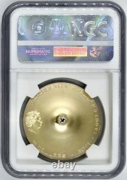2017 Gilt Cook Islands Chergach Meteorite Silver Gilt Two Dollar $2 NGC MS 70 ER