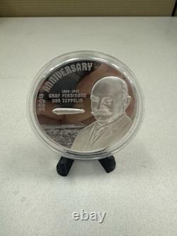 2017 Graf Zeppelin 3oz Silver $20 Proof Coin, Cook Islands, 1 Of 499 Minted