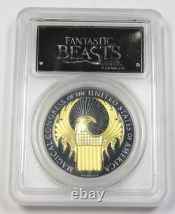 2017 PCGS PR70 DCAM COOK ISLANDS Silver Fantastic Beasts $10 Coin #33977A