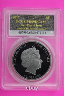 2017 PF 69 Spider Man Homecoming Color 3-D Cook Islands Silver $5 Coin PCGS 6062
