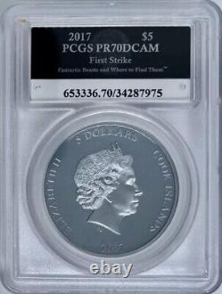 2017 Silver $5 Cook Islands Fantastic Beasts US Magical Congress PCGS PR70-DCAM