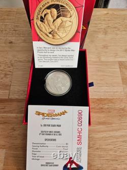2017 Spider-Man Homecoming Cook Islands 1oz Silver Proof Coin Mercanti
