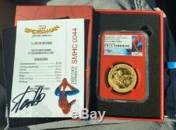 2017 Spiderman Homecoming Cook Islands NGC PF70.999 Gold 1 of 250 With Stan