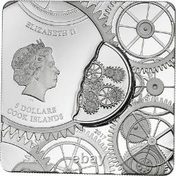 2017 TIME CAPSULE COIN 1 oz. 999 PROOF Silver Coin Cook Islands $5 1,500 Made