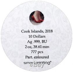 2018 $10 Cook Islands Little Secrets 2oz. 999 Silver Coin PCGS MS69 FD