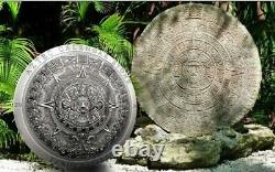 2018 20$ Archeology Symbolism AZTEC CALENDAR STONE MS70 FDOI 3 Oz Silver Coin