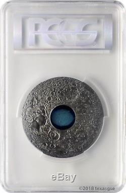 2018 $20 Cook Islands Vesta Howardite 3 oz. Silver Antiqued Coin PCGS MS70 FD