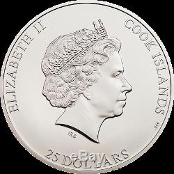 2018 $25 Cook Islands 7 Summits Aconcagua 5oz. 999 Silver Coin