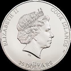 2018 $25 Cook Islands 7 Summits Aconcagua 5oz. 999 Silver Coin