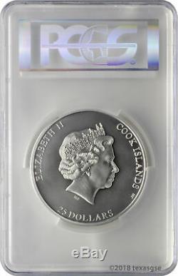 2018 $25 Cook Islands 7 Summits Aconcagua 5oz. 999 Silver Coin PCGS MS70 FD